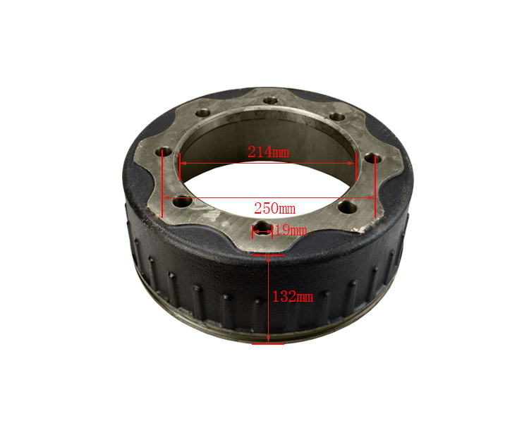 Forklift parce Partibus Audi Brake Drum substitutio 7FD40 cum 8 foraminibus OEM.:424513055071