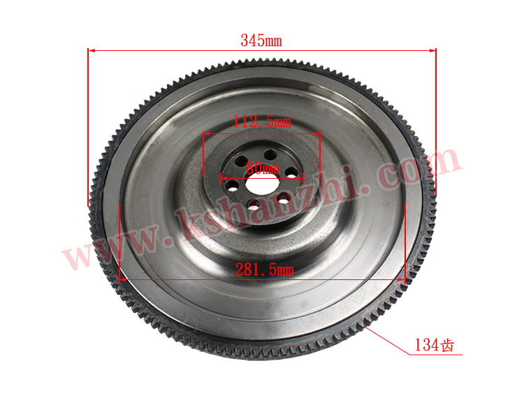 Assy olwyn hedfan cydiwr dur ysgafn injan diesel fforch godi ar gyfer H20 / K25 mecanyddol, 12310-K9600