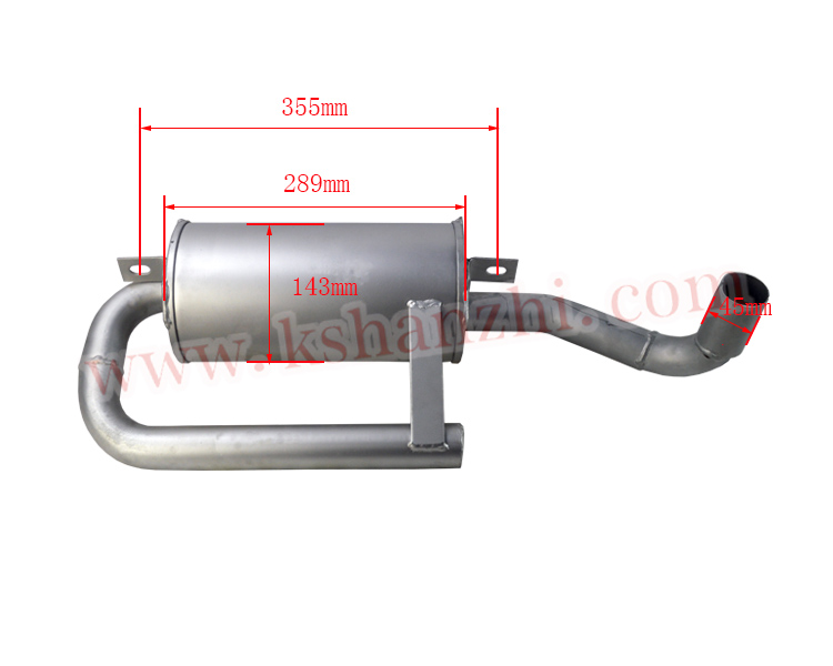 Rhannau Fforch godi Muffler Exhaust a Ddefnyddir ar gyfer Fforch godi Trydan 1.5T, CQF80-04201