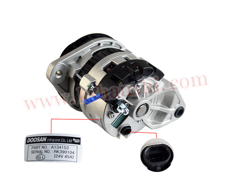 Forklift parts 24V alternator used for D35/45S/DB58, Part no.:A134153