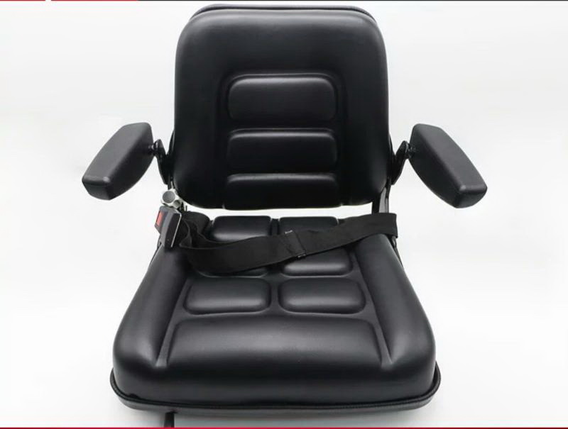 Forklift spare parts luxury adjustable armrest leather seat with safety belt for H2000